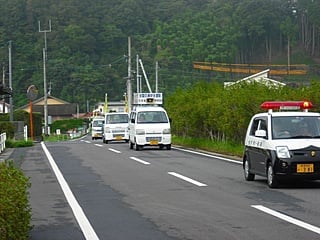 安全運転呼びかけパレードです。