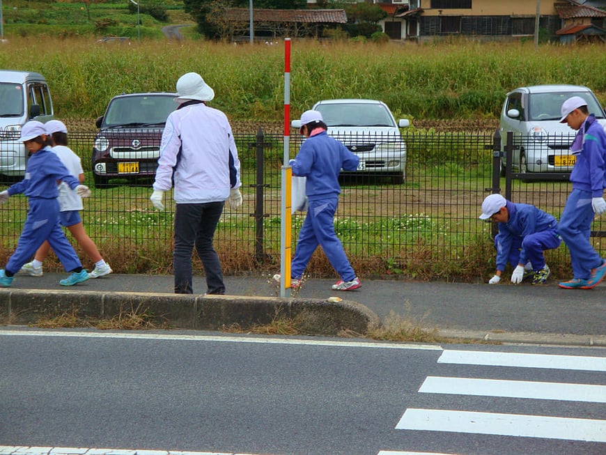 全生徒でクリーン作戦授業